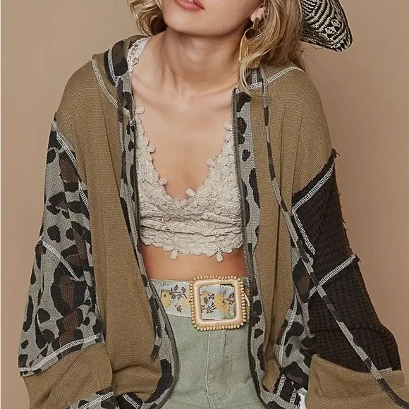 POL NEW Waffle hoodie - Picture 2 of 15